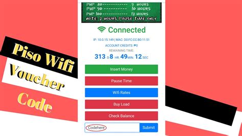 10.0.0.1 piso wifi voucher code|LPB Piso WiFi Voucher Generator .